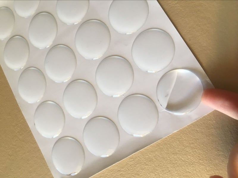 MEYA Set of 100pcs Clear Crystal Resin Dot Adhesive Stickers 1" Circle for Pendants,Crafts,Scrapbooking 3D Epoxy Dome Sticker - Image 2